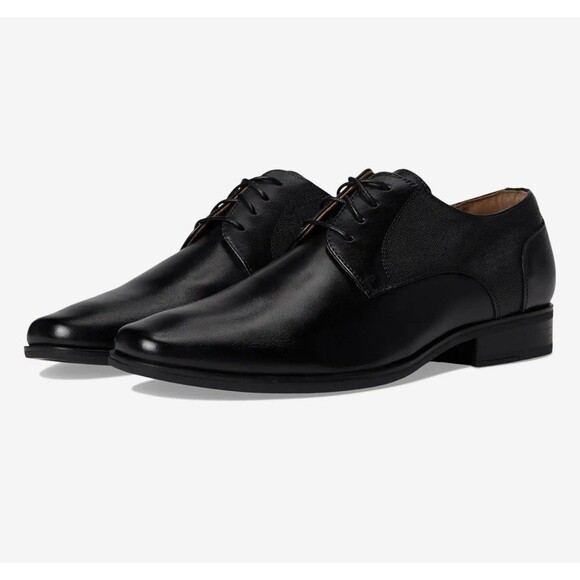 Florsheim Shoes 11.5 Jackson Plain Toe Oxford Black Leather Men’s EU  44.5 NIB